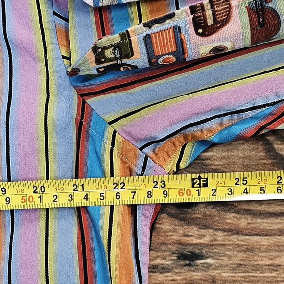 Robert Graham Men's Stripe & Vintage Radio French Cuff Cotton Shirt Large - Picture 10 of 11